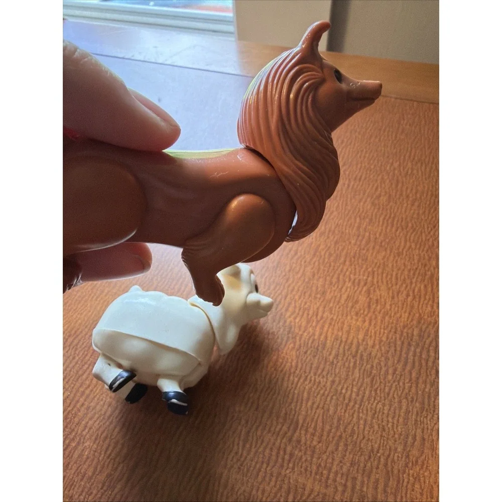 Vintage Playskool Lil Playmates Dog Collie Sheltie Red Brown‎ and Sheep 1970s